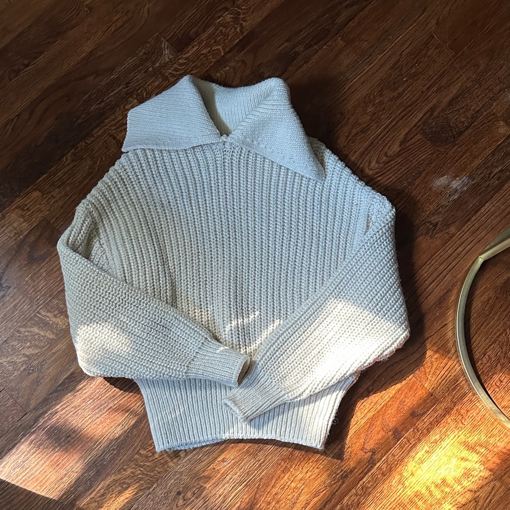 Cozy Dark Academia Cream Sweater